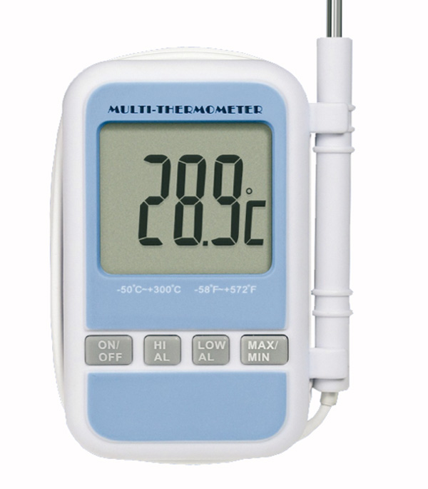 Double thermometer with remote sensor and magnetic attachment - Various  small equipment: thermometers - Analysis - Measurement - Microbiology 